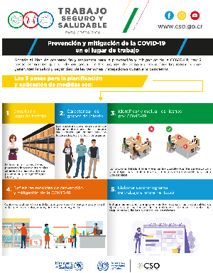 Infografía 3 Cinco pasos para la planificación y aplicación de medidas de prevención y mitigación de